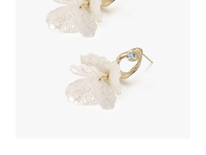 BlossomBloom White Petal Earrings