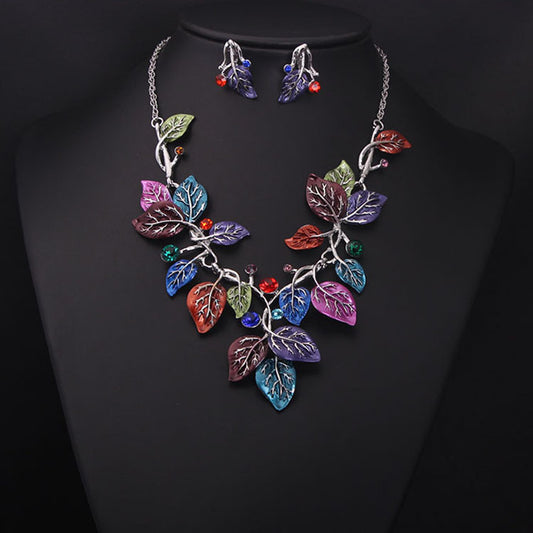 Luxury Leaf Necklace Set