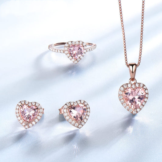 Sterling Silver Gemstone Elegance Three-Piece Jewelry Set