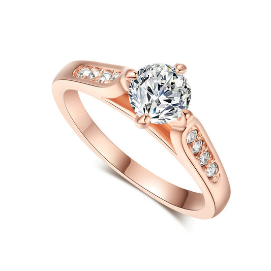 Elegant Zirconia Engagement Ring