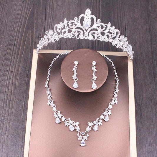 Elegant Gemstone Bridal Tiara Set