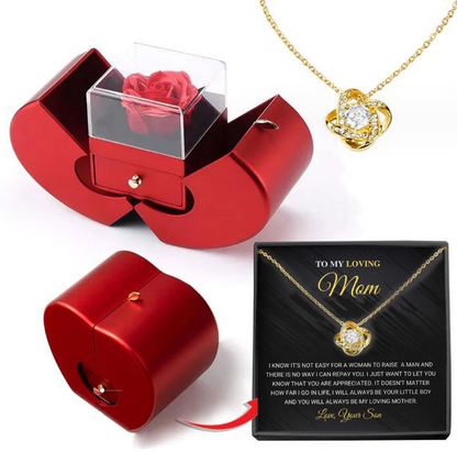 Enchanted Eternal Rose Necklace Gift Box