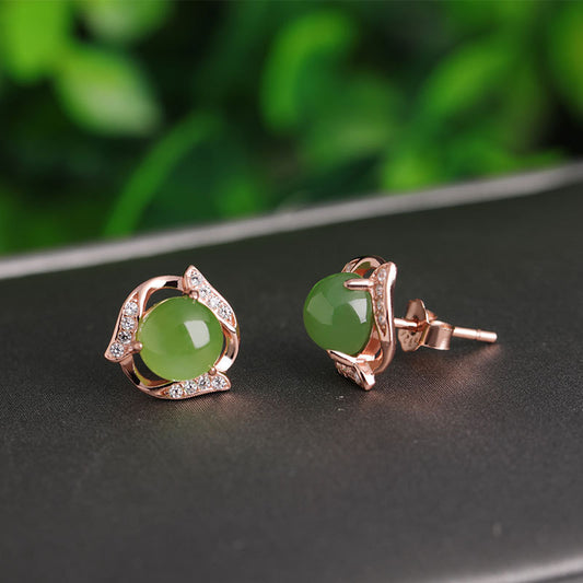 Enchanting Jade Blossom Earrings