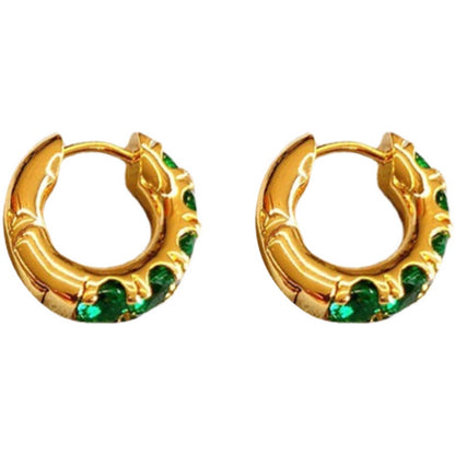 Radiant Aura Gold-Plated Gemstone Earrings