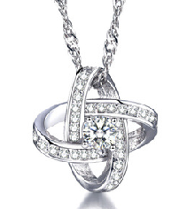 Eternal Love 925 Silver Necklace - Sparkling Heart Pendant