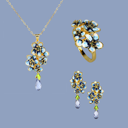 Enchanted Flora Three-piece Jewelry Set