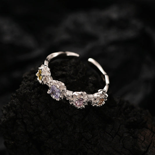 SparkleLux Color Rhinestone Ring for Women