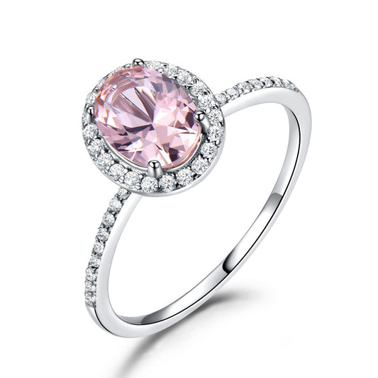 Radiant Rose Quartz Silver Ring