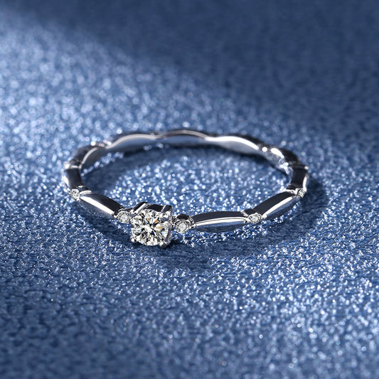 Sparkle Moissanite Wedding Ring